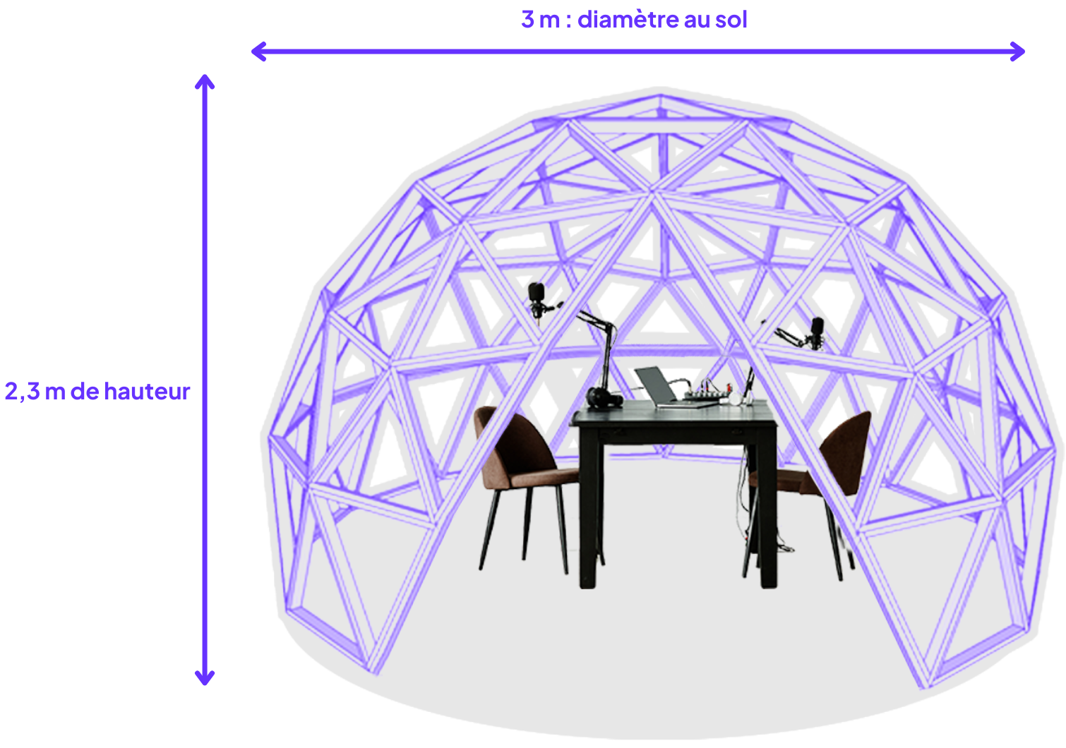 Mesures podbulle, studio d'enregistrement scénogrpahié
