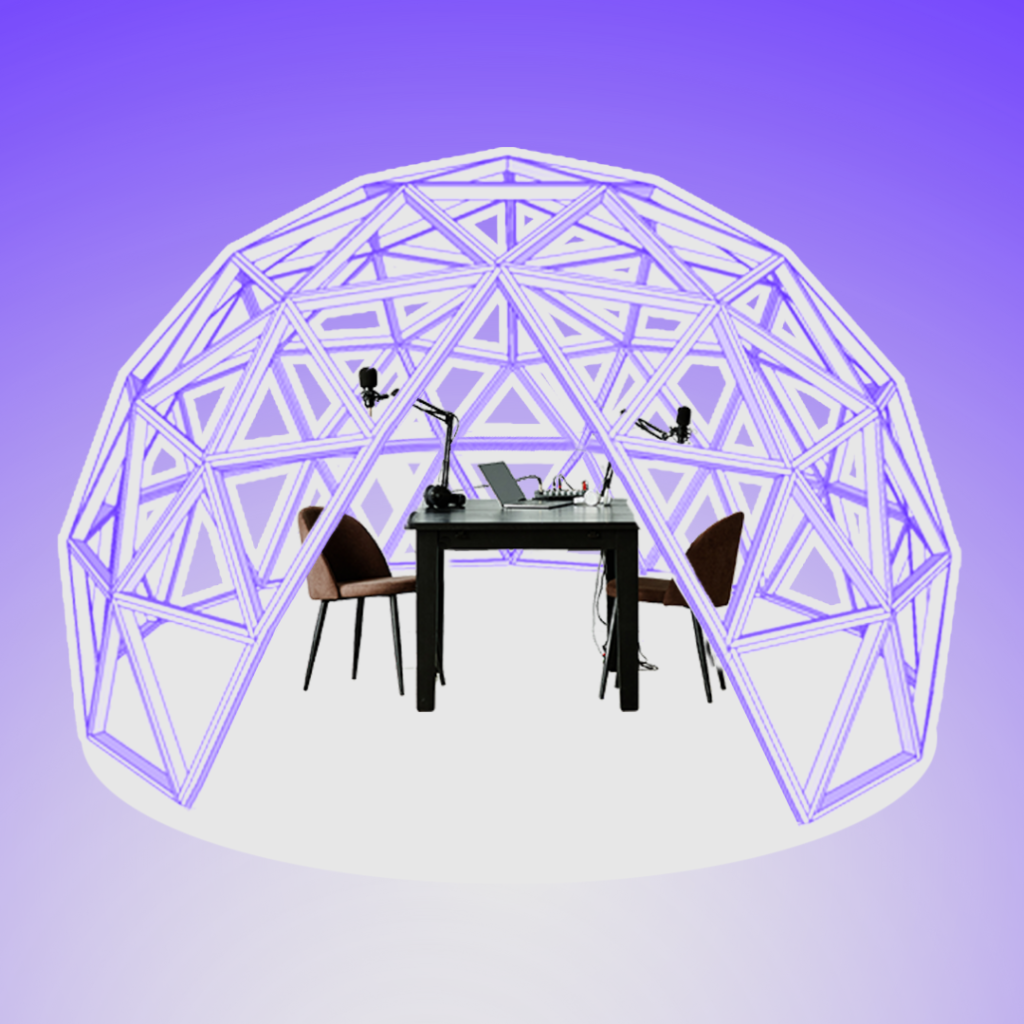 Studio d'enregistrement dans scénographie podbulle